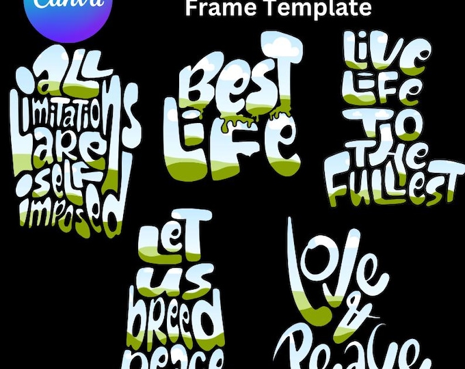 Canva Motivation Quotes Frame Templates Part 5 (Digital Download)