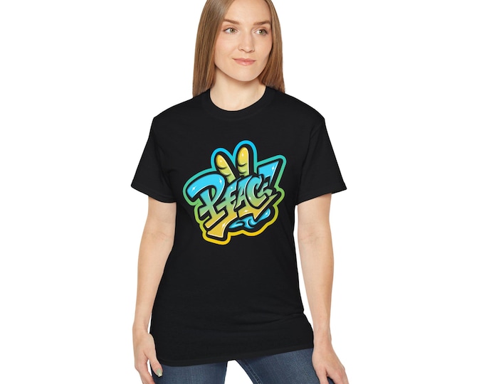 Peace Illustration Tee | Peace Symbol Artwork T-shirt, Minimalist Peace Design