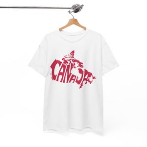 Kanada Karte Grafik Unisex T-Shirt, Perfekt für Reiseliebhaber, Geschenk für Kanadier, ideal für Canada Day, Freizeitkleidung