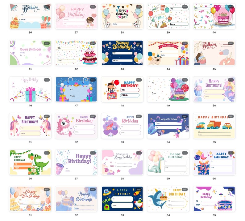 30 Cute Printable Happy Birthday Collection Sticker , Lables or Tags ...