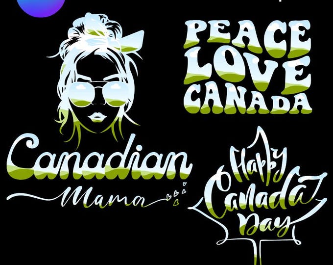 Happy CANADA Day in Canva Frame Template, Canadian Mama,Peace Love Canada,Canada Day Celebration, Drag and Drop Image In Canva Templates