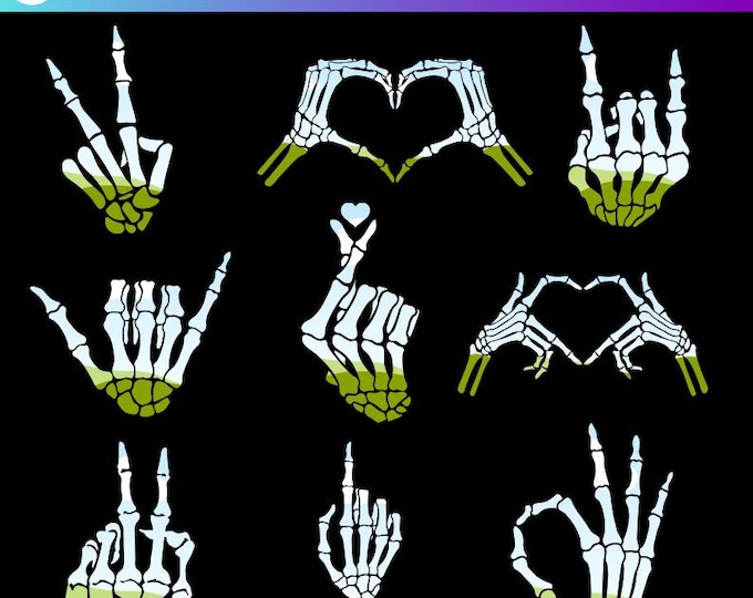 Skeleton Hand in Canva Frame Template,Drag and Drop Images To Frame