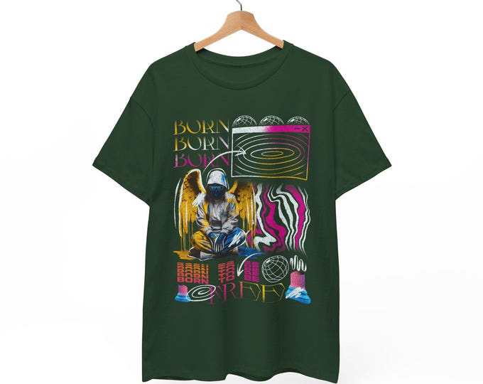 Born to Be Weird T-Shirt | Abstract Neon Collage Graphic Tee