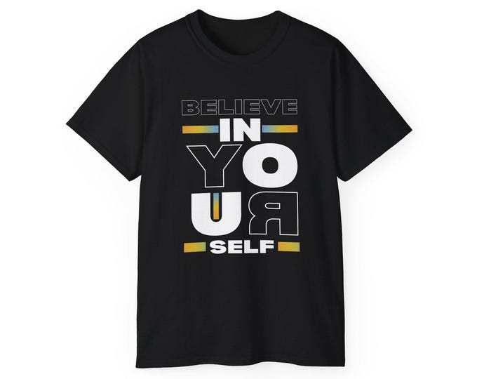 Unisex Motivational Tee - "Believe in Yourself" - Inspirational Shirt for Everyday Wear, Gifts, Self-Care, and Uplifting Moments, [...]