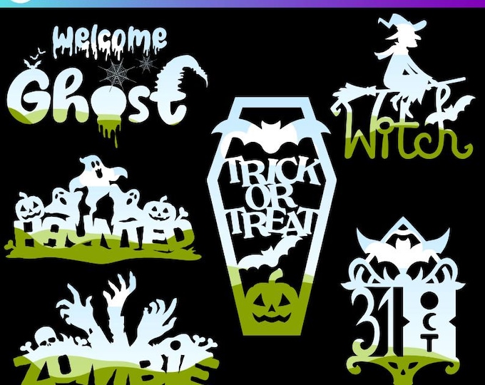 Halloween Design In Canva Frame Template, Welcome Ghosts, Haunted, Zombies, Trick or Treat, Witches, 31 October, Drag and Drop Images