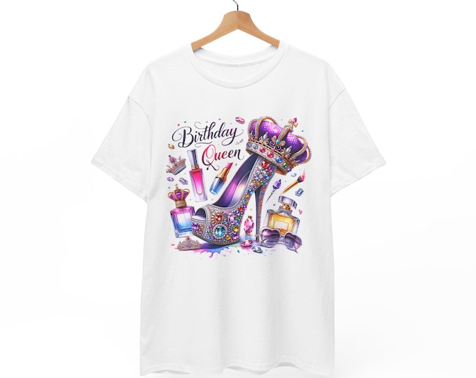 Birthday Queen Unisex Cotton Tee, Fun Birthday Gift, Cute Party Shirt, Celebration Apparel, Stylish Gift for Her
