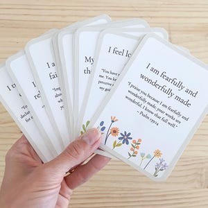 Skriftbaserade affirmationer för mödrar - Bibelkort Kristen moderskapsuppmuntran Gåva Hemundervisning Mamma Tro Dagligen