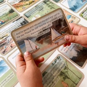 Sei still und weiß, Bibelverskarten für Kinder, druckbare Bibelkarten Kinder, Kinderschriftkarten, Kinderandacht, christliche Hausschule