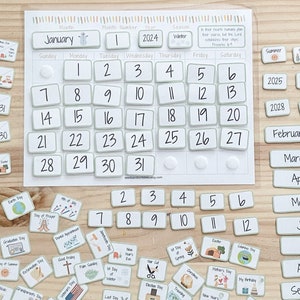 Perpetual Calendar, Printable Calendar for Kids, Homeschool Printable ...