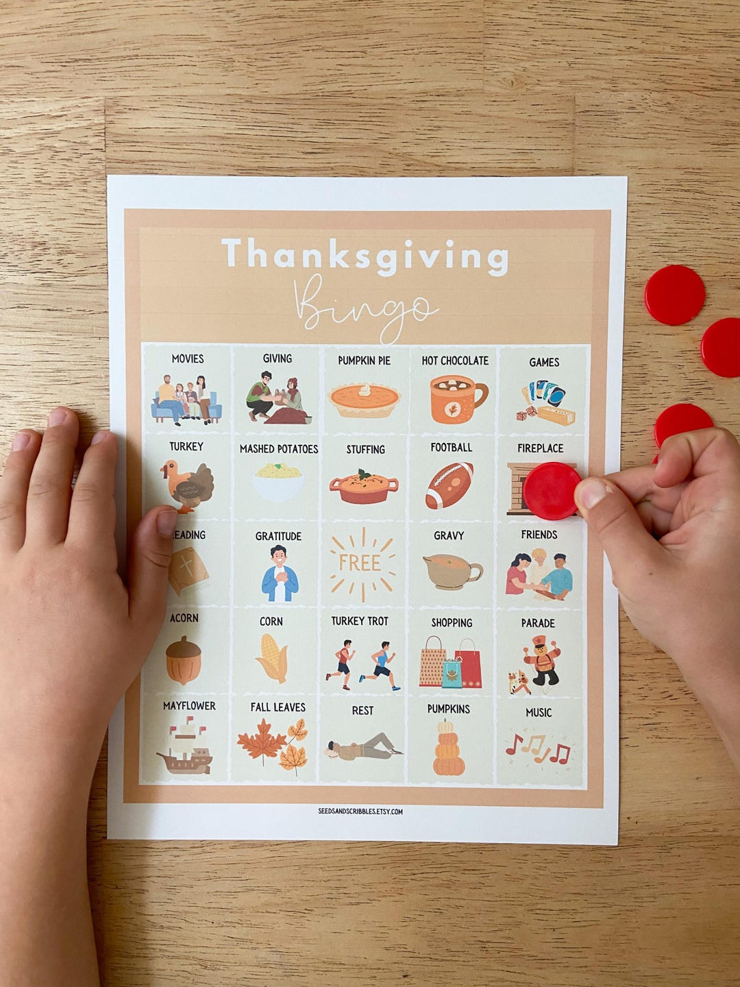 Thanksgiving Bingo Games for Kids Family Activities Printable Fall ...