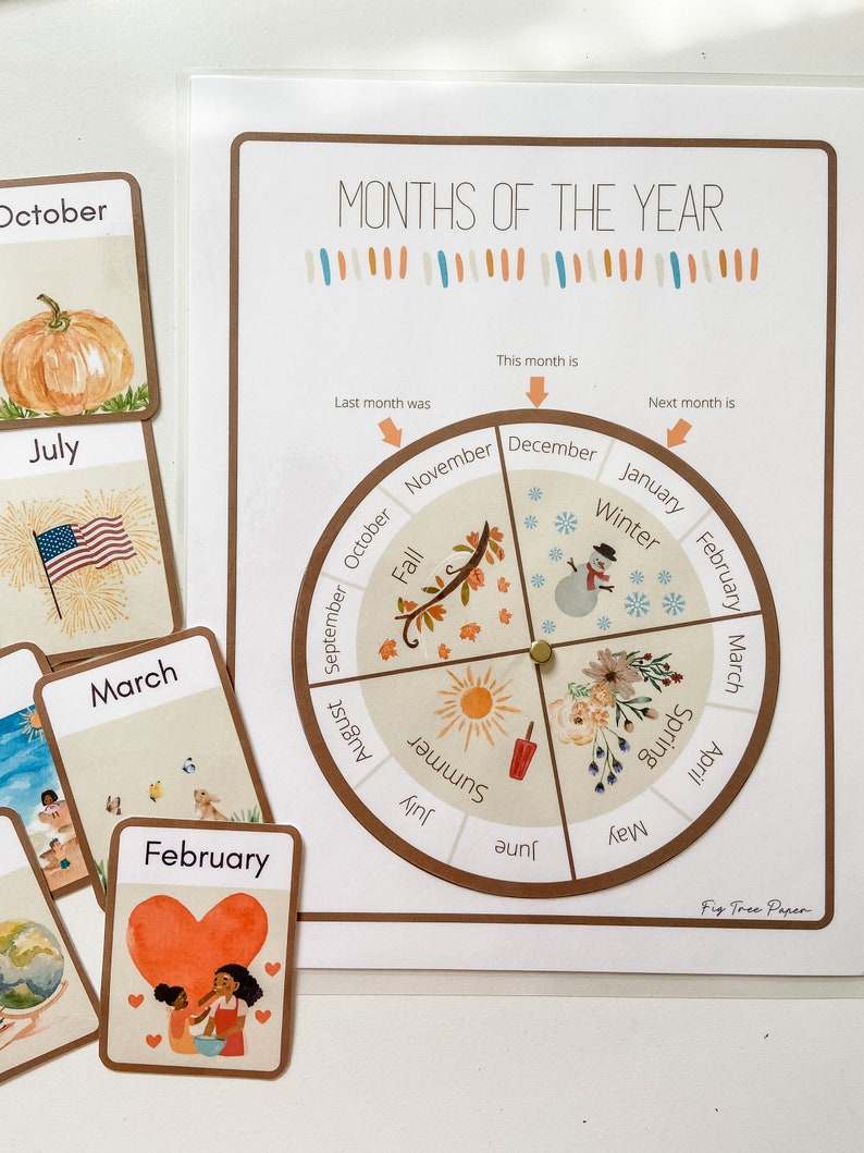 Months of the Year Printable Learning Months Months of the - Etsy