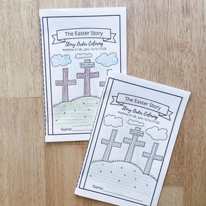 Easter Story Flip Book Printable, Holy Week Craft, Faith-Based Easter Craft, Resurrection Story, He is Risen Craft, Easter Sunday School