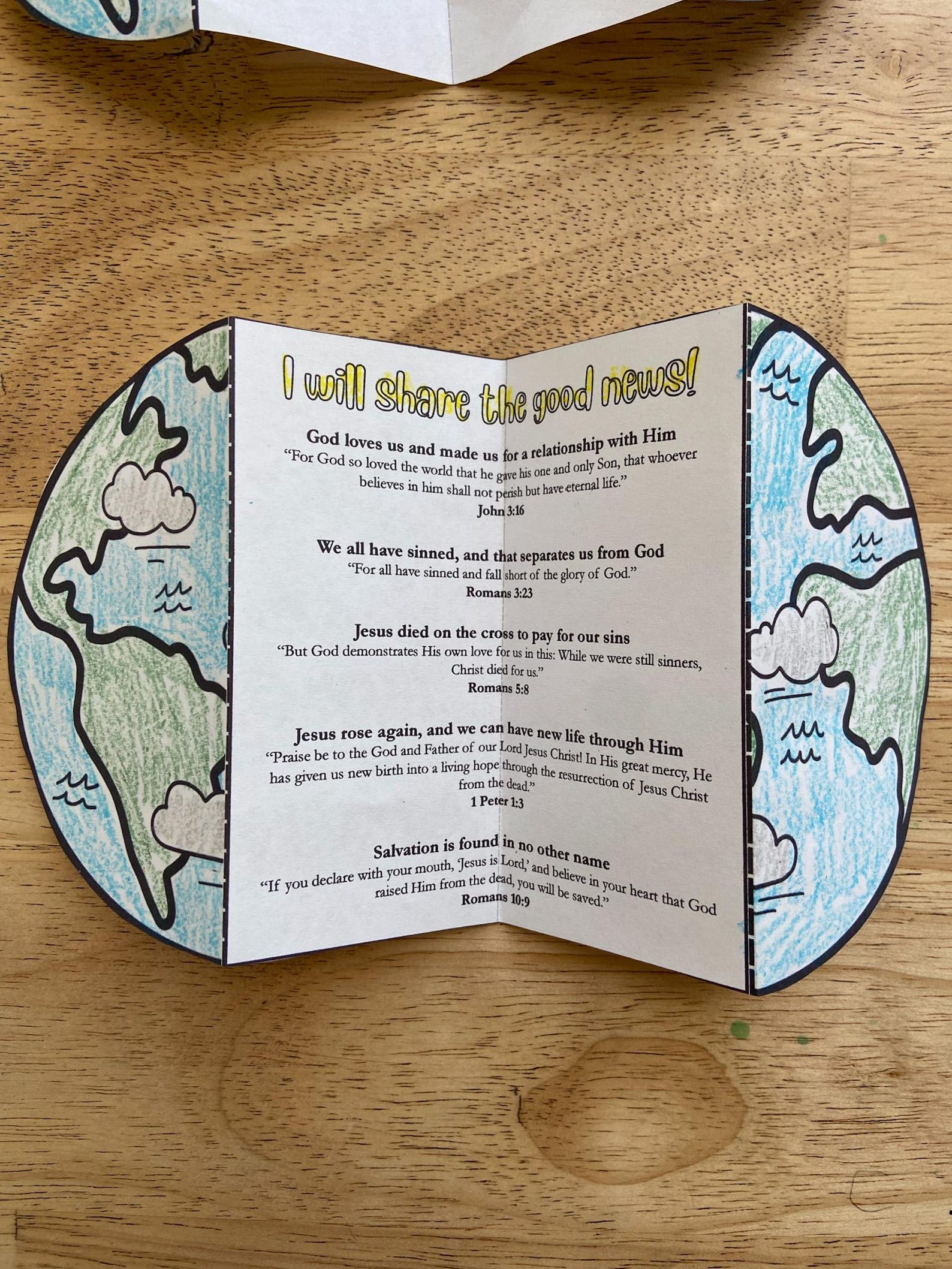 The Great Commission Craft, Sharing the Good News Craft, Gospel, John 3 ...