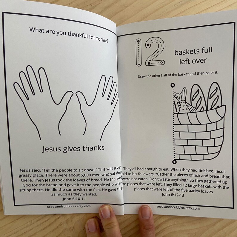 Jesus Feeds 5000 Flip Book Bible Craft for Kids Sunday School Miracle ...