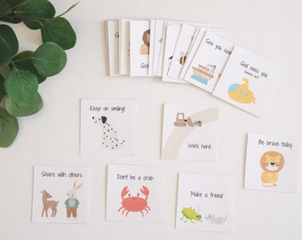Lunch Box Cards for Kids, Encouragement Cards for Kids, Lunch Box Notes, Back to School Cards, Bible Cards for Kids