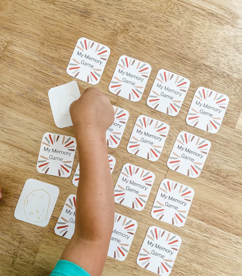 Kids Matching Memory Card Game Draw Your Own Matching Game Etsy