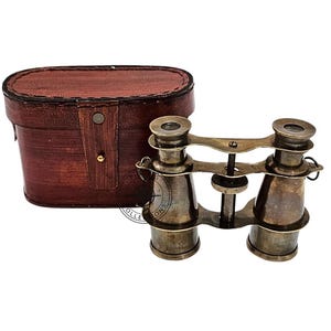 Personalized Brass 3" Working Opera Glasses, Vintage Binocular Telescope, Beautiful Brass Mini Binocular with case, Best for Birthday Gift