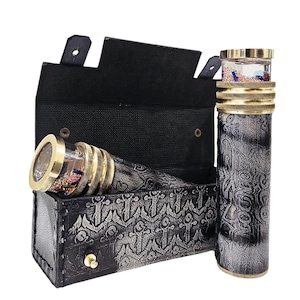 Handmade Liquid Kaleidoscope: Brass Educational Vintage Collection