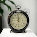 Wooden Tabletop Desk Clock, Round Office Clock - Etsy