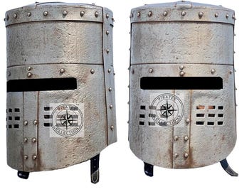 Monty Python Black Knight Helmet – Aged Steel Great Helm, Cosplay Armor