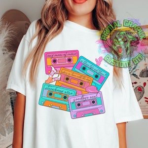 Pronto para pressionar feminino country cantor mix fita retro dtf transferência de música country do sul dtf transferência de vestuário d0043