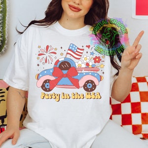 Kokette Juli 4 DTF Transfer Pressbereit DTF Transfer Amerika Retro 4. Juli Tshirt Transfer D0035
