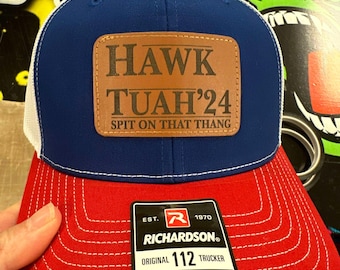 Hawk Tuah Leather Patch Hat Richardson 112 2024