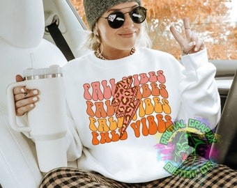 Fall Vibes Lightening Bolt Cheetah DTF Transfer Fall DTF Transfer Retro Groovy Fall Ready to Press Transfer D0094