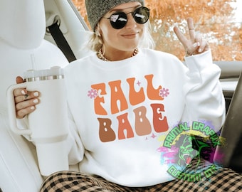 Fall Babe Retro Aesthetic DTF Transfer Fall DTF Transfer Retro Groovy Fall Ready to Press Transfer D0095