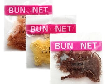 15 Bun Nets Pacotes Triplos Meninas Dança Cabelo Rede Malha Ballet Crianças Senhoras Crianças