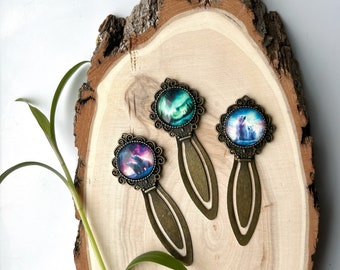 Metal nature inspired bookmarks, northern lights, polar bears, gifts for any nature lover
