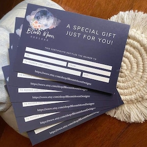 Chèque-cadeau Bloom Moon Designs