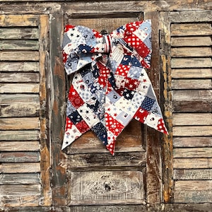 Large Quilted Patchwork Bow