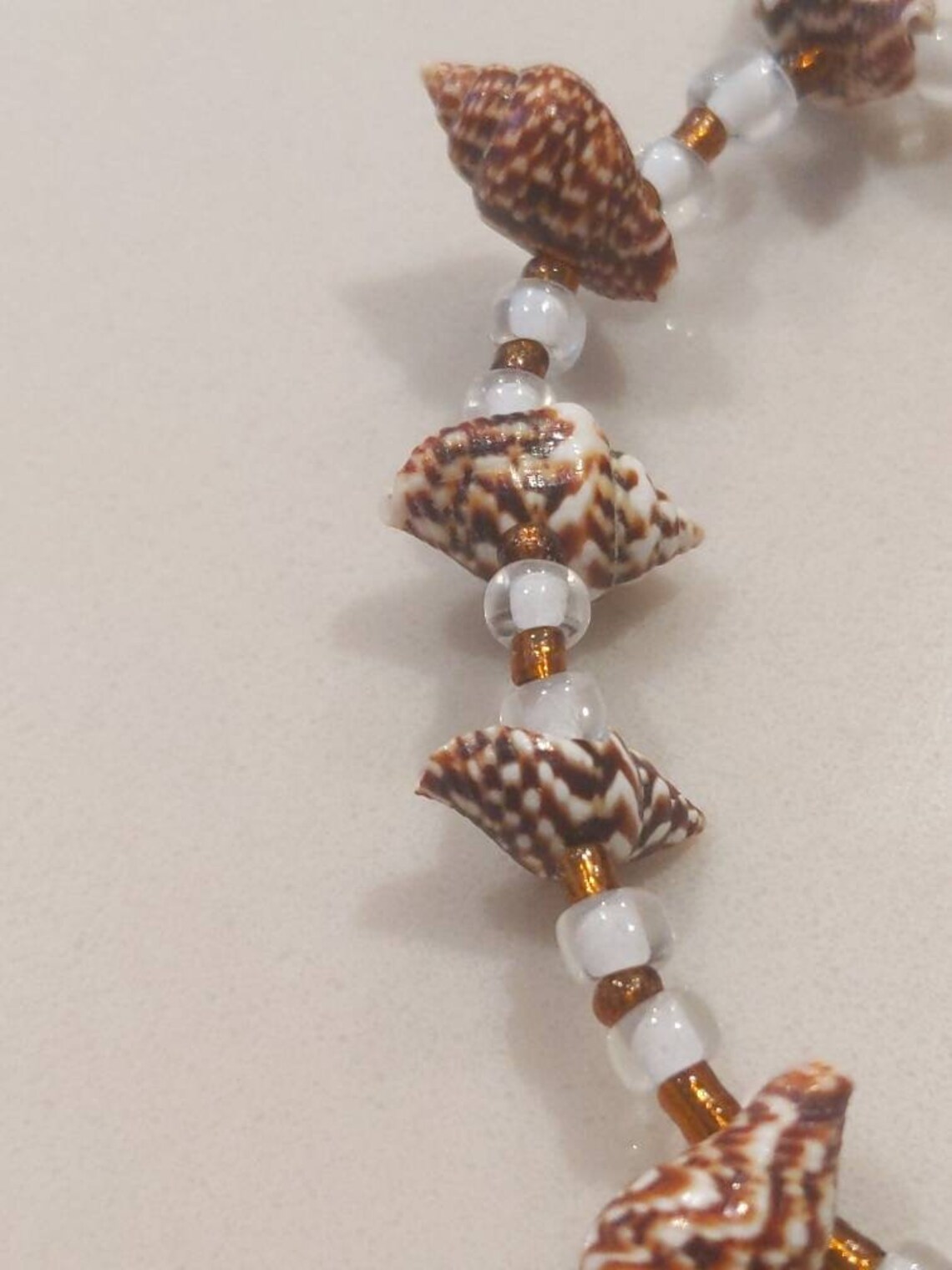 Brown Seashell Bracelet Etsy