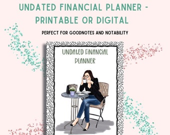 Undated  8.5x11 Financial Planner Printable or Digital Inserts-Budget Planner, Monthly Planner, Weekly Planner, Retirement Planner and more