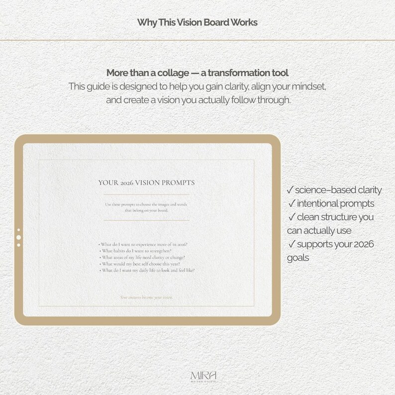 2026 Vision Board Kit | Guided Goal Template (A4 + Letter PDF) - Etsy ...