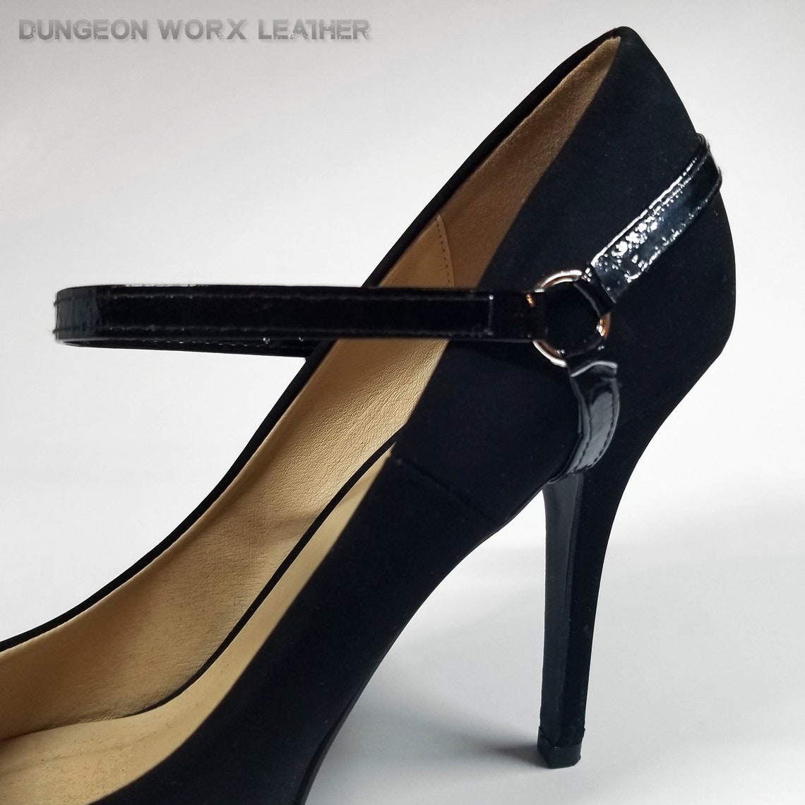 DWL Detachable Mary Jane High Heel Ankle Straps in BLACK Etsy
