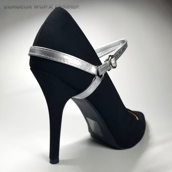 DWL Detachable Mary Jane High Heel Ankle Straps in SILVER Etsy