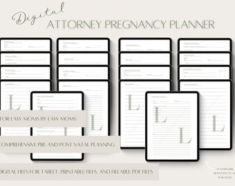 Attorney Pregnancy Planner | Law Mom Maternity Leave Bundle | Instant Download