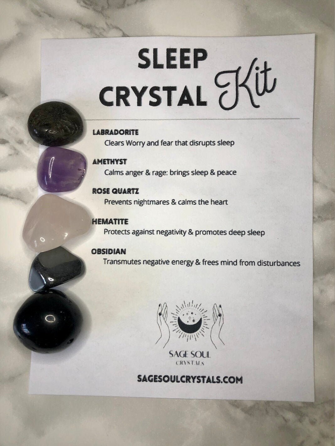 Sleep Crystal Kit For Beginners Sleep Crystal Kit Basic Etsy