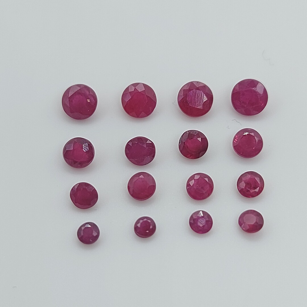 Natural Burma Ruby Round Shape 3mm Cut Fine Quality Loose Certified ...