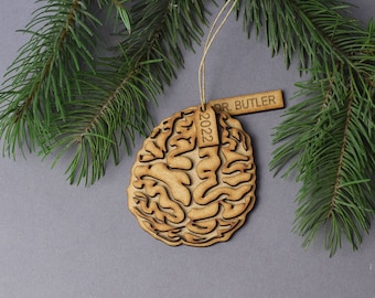 Adorno de cerebro, Neurólogo, Neuro, Cerebro, Regalo de neurología, Adorno navideño de cerebro, Adorno médico, Adorno de anatomía, Adorno de neurología