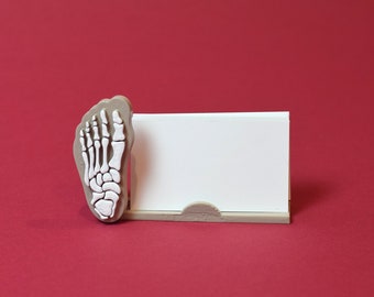 Hand Painted Foot Business Card Holder, Podiatry Gift