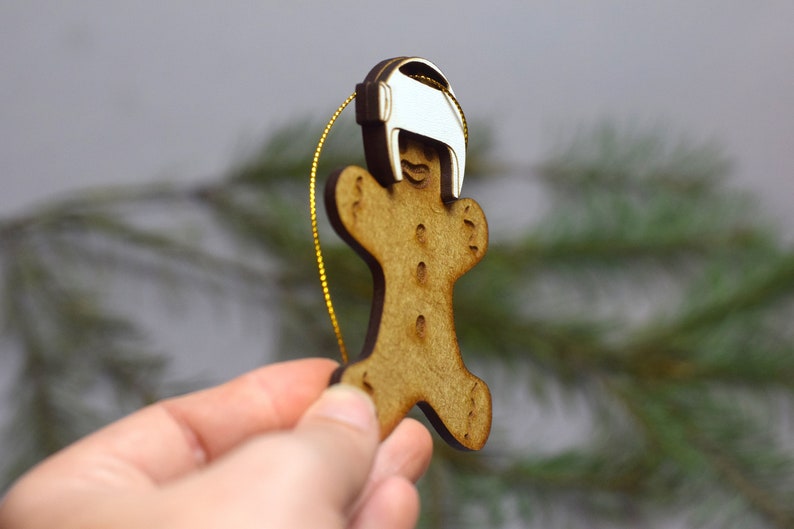 Cranial helmet ornament gingerbread baby helmet ornament cranial helmet gift baby helmet gift plagiocephaly brachycephaly helmet therapy image 6