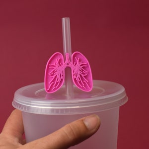 Lung straw topper, Respiratory, Lungs gift, organ straw topper, Respiratory therapy, Doctor, RT gift, Medical straw toppers, lung party