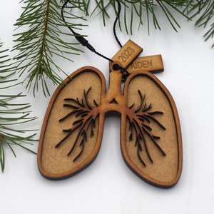 Lung ornament Respiratory Lungs gift organ ornament Respiratory therapy RT gift Medical ornament Lung ornament Lung gift decor Med Power
