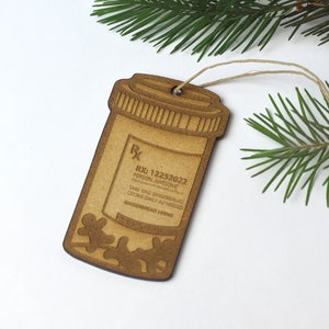 Pill bottle ornament, Pharmacist,  medicine bottle ornament, pharmacist gift, medicine ornament, Pharmacy Student, Pharmacist Graduation