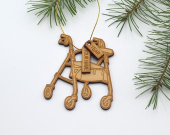 Walker Ornament, Rolling walker ornament, broken leg gift, walker for senior, bone ornament, broken bone gift, Senior gift, medical gift