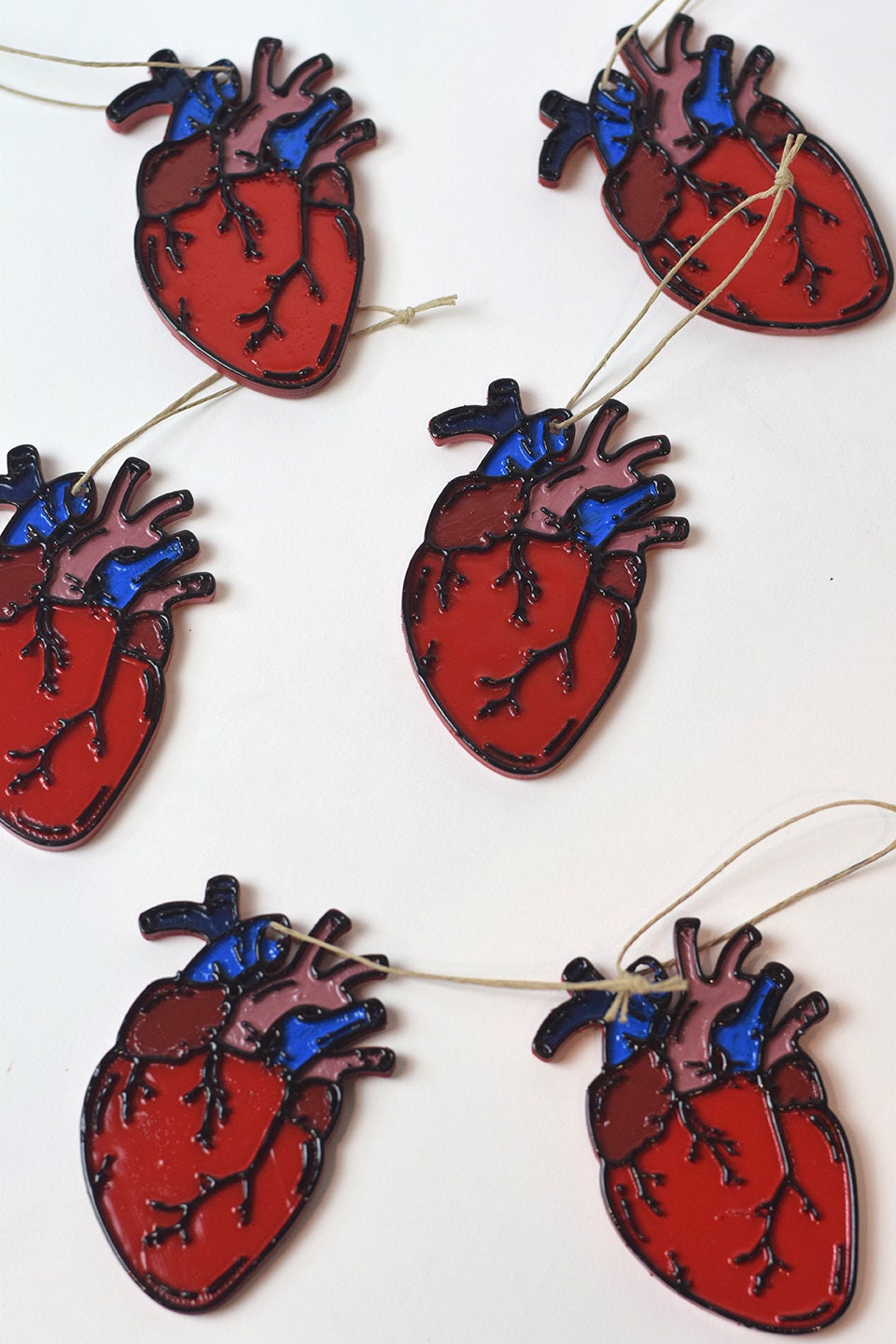 Anatomical Human Heart Ornament Heart Christmas Ornament Etsy