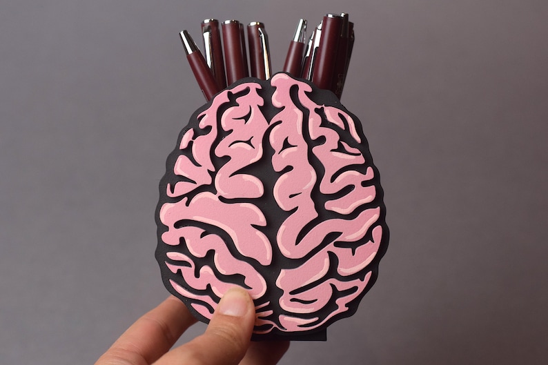 Brain Pen Holder Neurologist Neuro Brain Neurology Brain Etsy